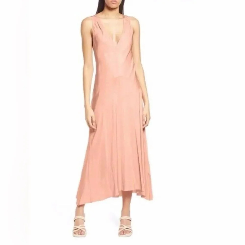 Frame Savannah Maxi Dress in clay pink
